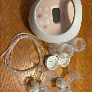 Spectra Pink and White Breast Pump Set